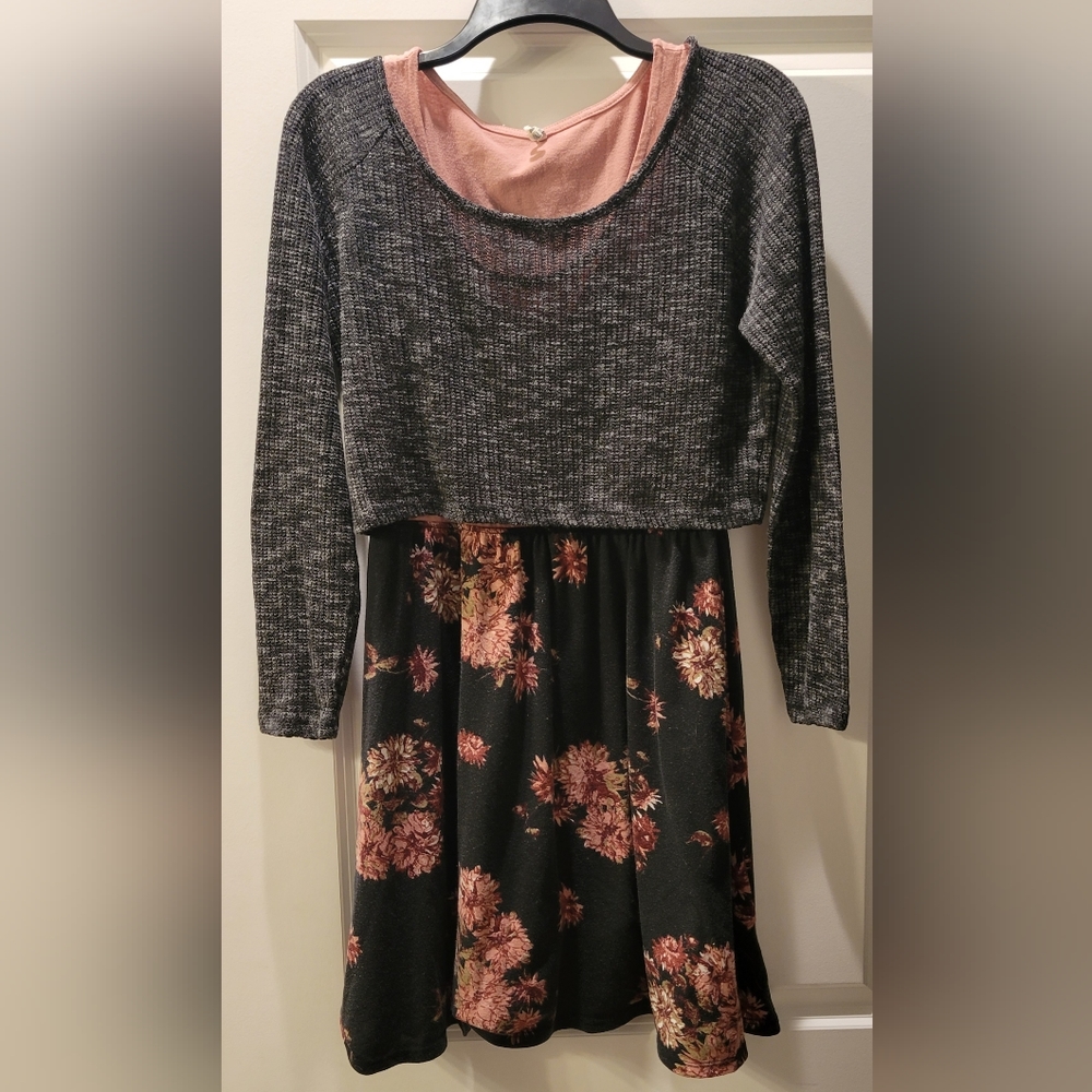 Girls Two Piece Floral Dress